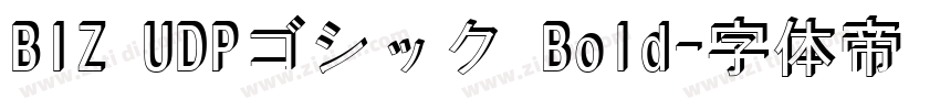 BIZ UDPゴシック Bold字体转换